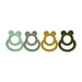 double ring natural latex teether toy
